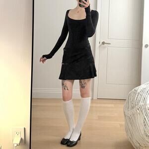 Frankies bikinis black scoop neck